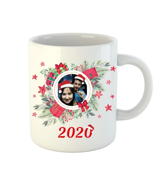 Yılbaşına ve Kişiye Özel Resimli İnci Beyazı Kupa ürün görseli