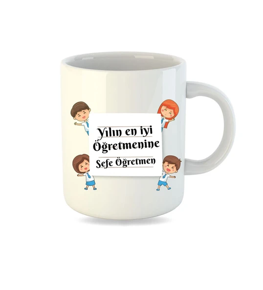 Öğretmenler Gününe Özel ve İsme Özel İnci Beyazı Kupa Bardak ürün görseli