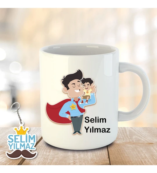 Babalar Gününe Özel Kupa Bardak Anahtarlık Hediye ürün görseli 1