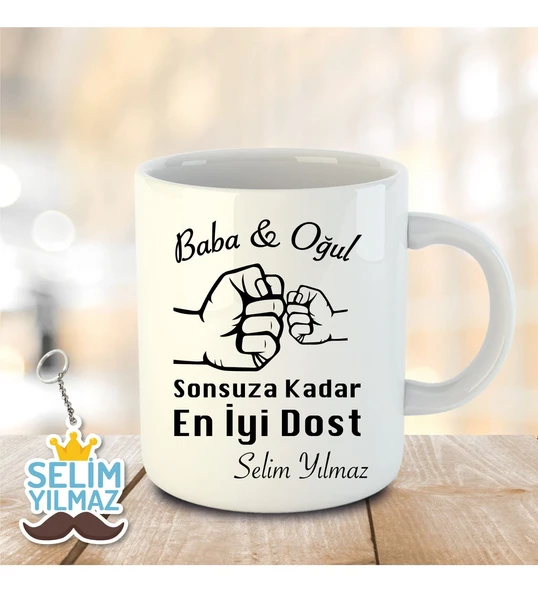 Babalar Gününe Özel Kupa Bardak Anahtarlık Hediye ürün görseli 1