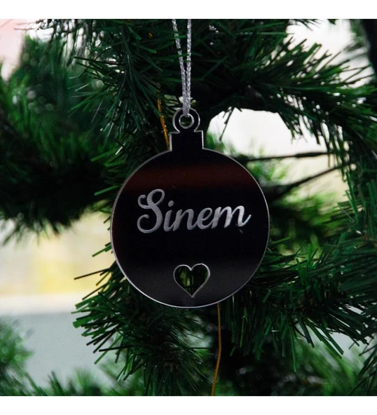 İsme Özel Yılbaşı Ağaç Süsleri Ahşap 4'lü Set ürün görseli 1