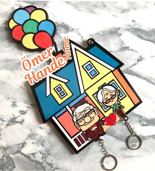 Kişiye Özel Balon ev ve Anahtarlık ürün görseli 1