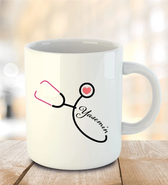 Doktora Özel İnci Beyazı Kupa Bardak ürün görseli