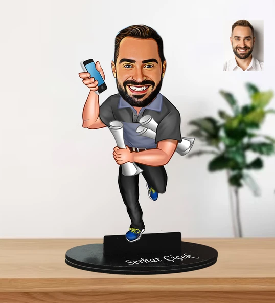 Kişiye Özel Mimar Karikatür Biblo ürün görseli 1