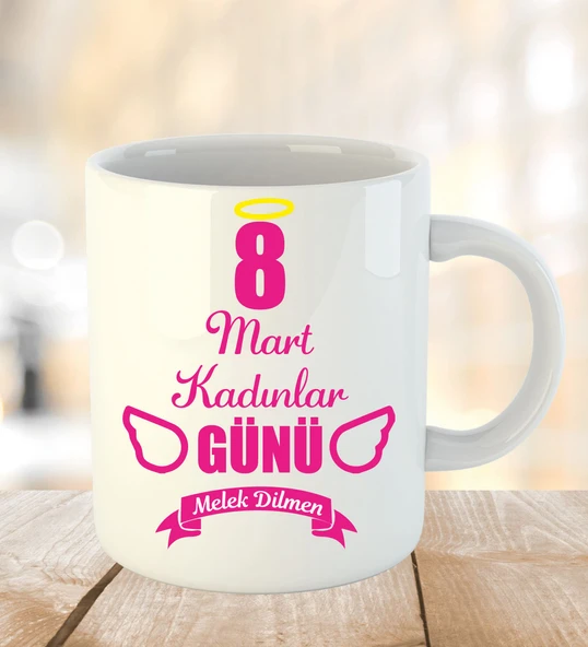 Kadınlar Gününe Özel İnci Beyazı Kupa Bardak - 6 ürün görseli