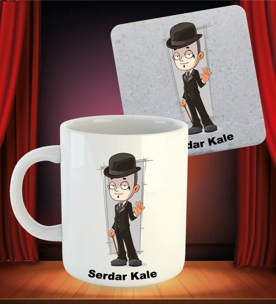 Kişiye Özel Dünya Tiyatro Günü Kupa Bardak ve Ahşap Altlık ürün görseli 1