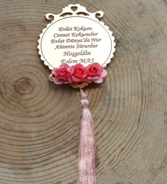 Kişiye ve İsme Özel Hoşgeldin Bebek Pleksi Gold Magnet 30 Adet