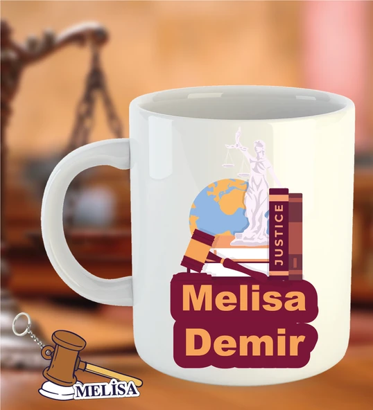 İsme Özel Avukatlar Günü Kupa Bardak ve Anahtarlık ürün görseli 1