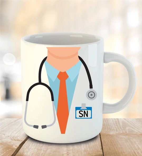 Tıp Bayramına Özel İnci Beyazı Kupa Bardak - 5 ürün görseli