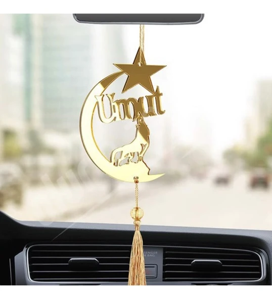 Kişiye Özel Bozkurt Pleksi Araba Dikiz Aynası Süsü ürün görseli 1