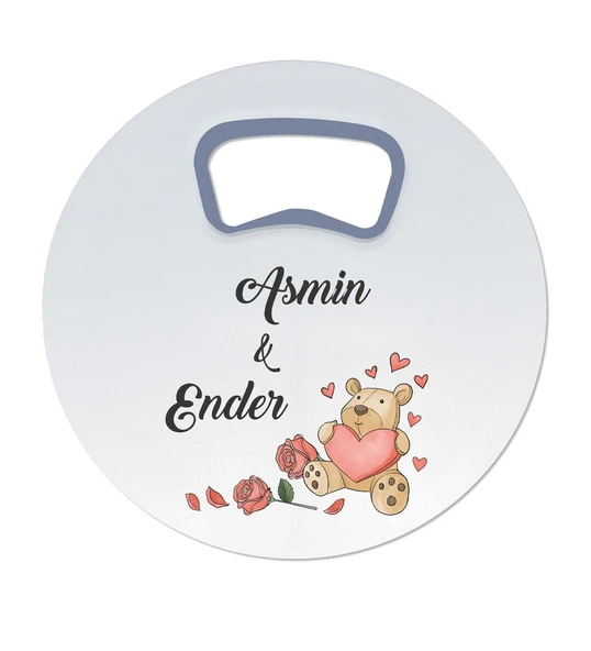 Kişiye Özel Yuvarlak Açacak Magnet 8cm 30 Adet ürün görseli 1