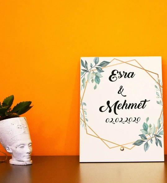 İsme Özel Ahşap Masaüstü İsimlik Söz, Nişan İsimlik - 29 ürün görseli 1