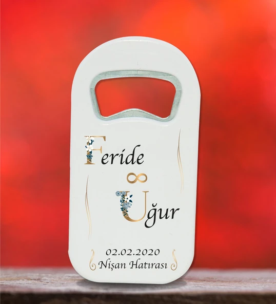 Kişiye Özel Küçük Açacak Magnet 4.5x 9cm 30 Adet Söz, Nişan, Nikah Hatırası ürün görseli 1