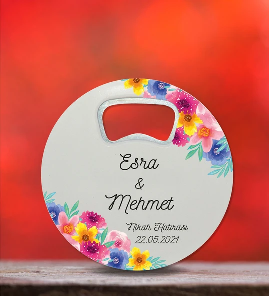 Kişiye Özel Açacak Magnet 8x8cm 30 Adet Söz, Nişan, Kına, Nikah Hatırası ürün görseli 1