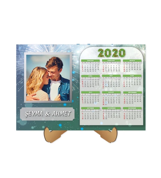 Sevgiliye Özel Kişiye Özel Resimli Ahşap Takvim ürün görseli 1