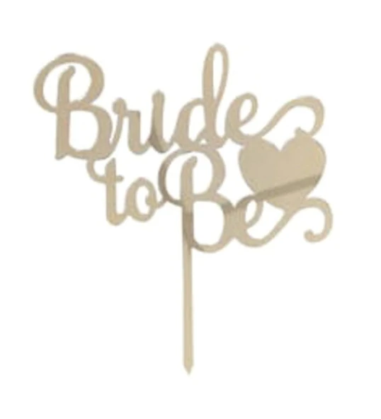 Bride To Be Pasta Üstü Cupcake Pleksisi 15x15 Cm - Resim 2