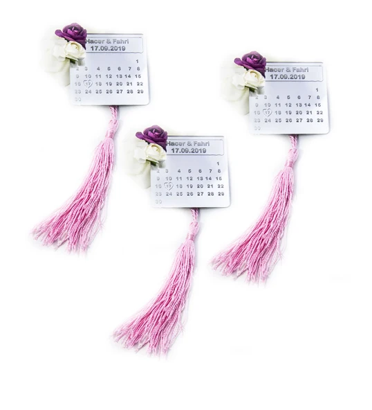 İsme Özel Pleksi Gümüş Magnet Kına, Nikah, Nişan, Düğün Hatırası - 25 Adet ürün görseli 1