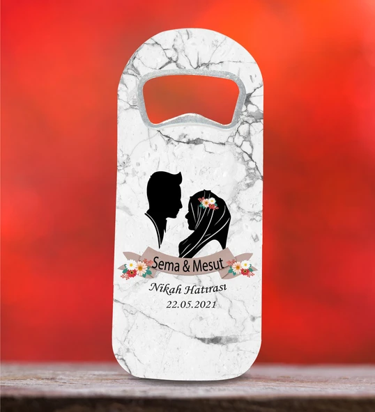 Kişiye Özel Uzun Açacak Magnet 4.5x11cm 30 Adet Söz, Nişan, Kına, Nikah Hatırası ürün görseli 1