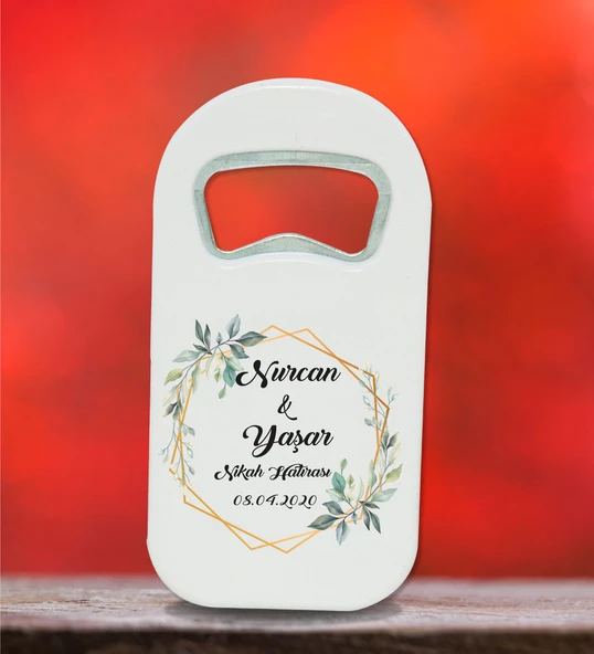 Kişiye Özel Küçük Açacak Magnet 4.5x 9cm 30 Adet Söz, Nişan, Nikah Hatırası ürün görseli 1