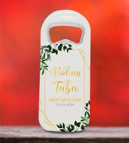 Kişiye Özel Uzun Açacak Magnet 4.5x11cm 30 Adet Söz, Nişan, Kına, Nikah Hatırası ürün görseli 1