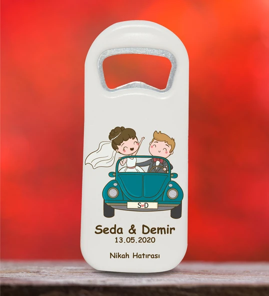 Kişiye Özel Uzun Açacak Magnet 4.5x11cm 30 Adet Söz, Nişan, Kına, Nikah Hatırası ürün görseli 1