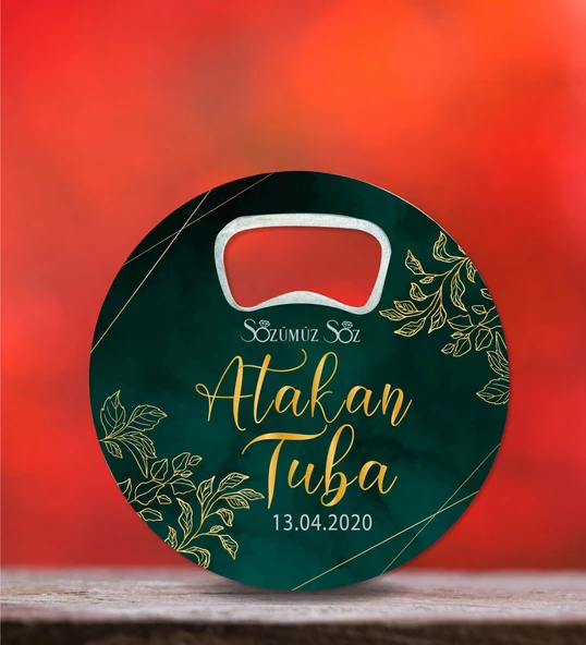 Kişiye Özel Açacak Magnet 8x8cm 30 Adet Söz, Nişan, Kına, Nikah Hatırası ürün görseli 1