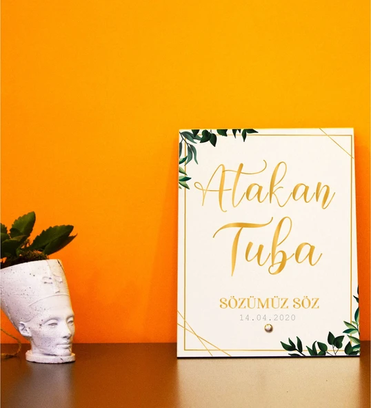 İsme Özel Ahşap Masaüstü İsimlik Söz, Nişan İsimlik - 4 ürün görseli 1