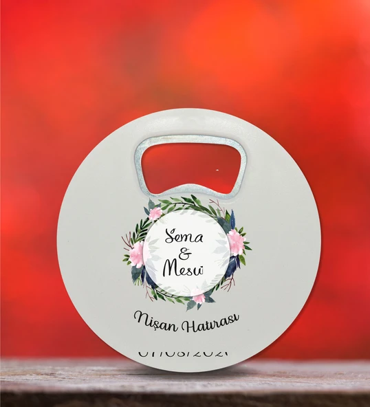 Kişiye Özel Açacak Magnet 8x8cm 30 Adet Söz, Nişan, Kına, Nikah Hatırası ürün görseli 1