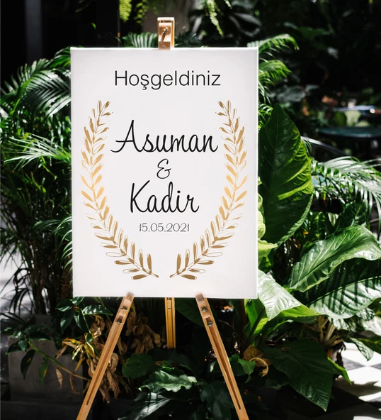 İsme Özel Söz, Nişan, Karşılama Panosu 50x30cm ürün görseli 1