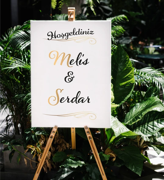 İsme Özel Söz, Nişan, Karşılama Panosu 50x30cm ürün görseli 1