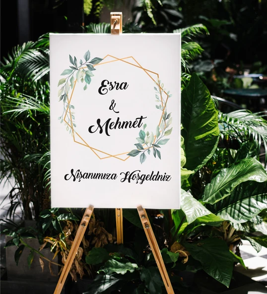 İsme Özel Söz, Nişan, Karşılama Panosu 50x30cm ürün görseli 1