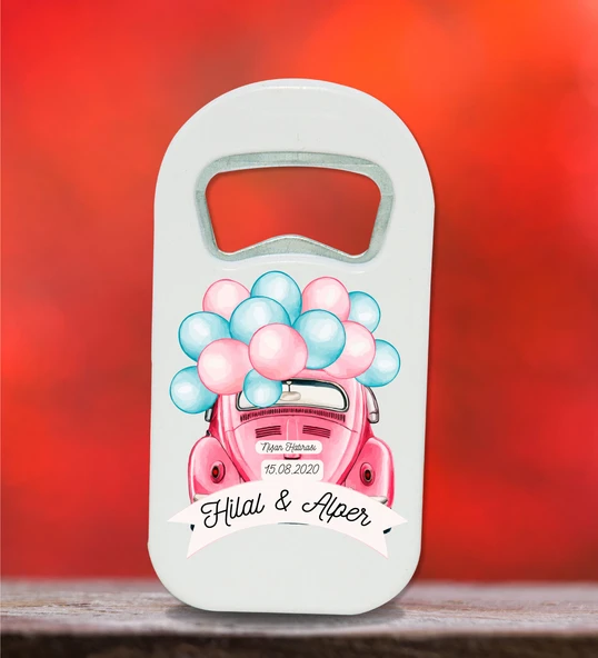 Kişiye Özel Küçük Açacak Magnet 4.5x 9cm 30 Adet Söz, Nişan, Nikah Hatırası ürün görseli 1