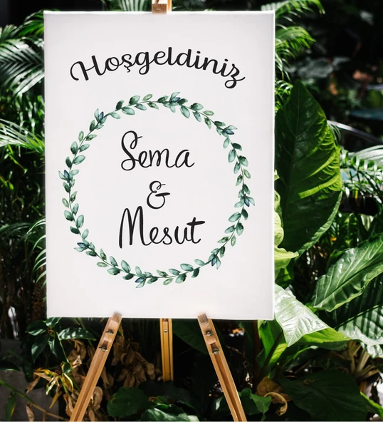 İsme Özel Söz, Nişan, Karşılama Panosu 50x30cm ürün görseli 1