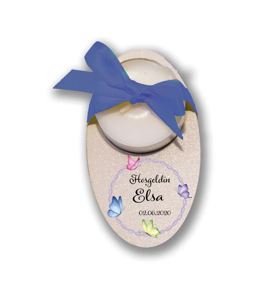 İsme Özel Doğum Günü Hoşgeldin Bebek Mumluk - 25 Adet ürün görseli 1