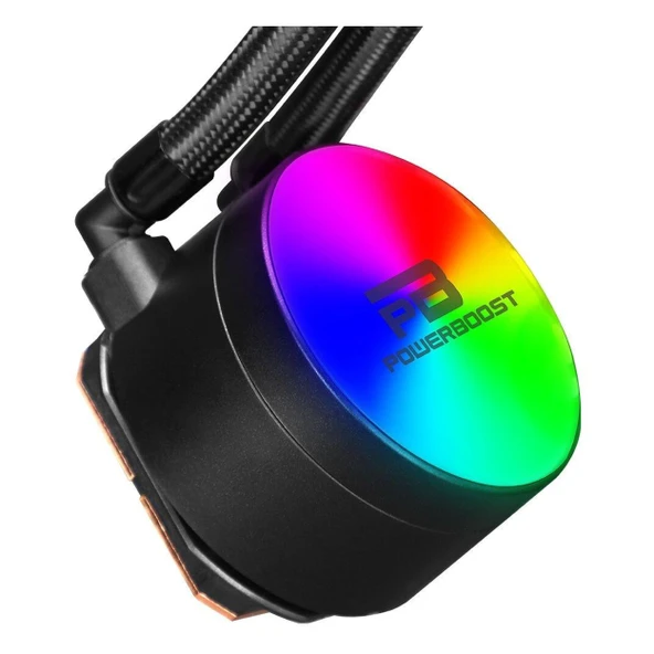 PowerBoost Noble 120 ARGB 120mm AM5/1700P Siyah İşlemci Sıvı Soğutucu - Resim 4