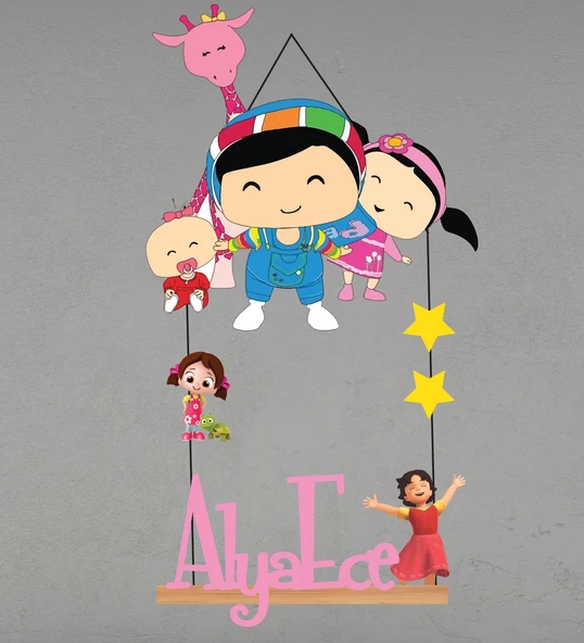 Meşgalem Animasyon Temalı Kişiye Özel Kapı Süsü ürün görseli