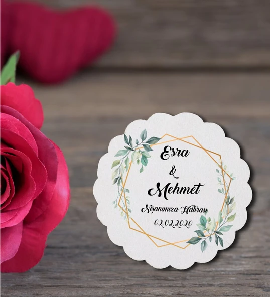 İsme Özel Söz, Nişan Hatırası Ahşap Magnet ürün görseli 1
