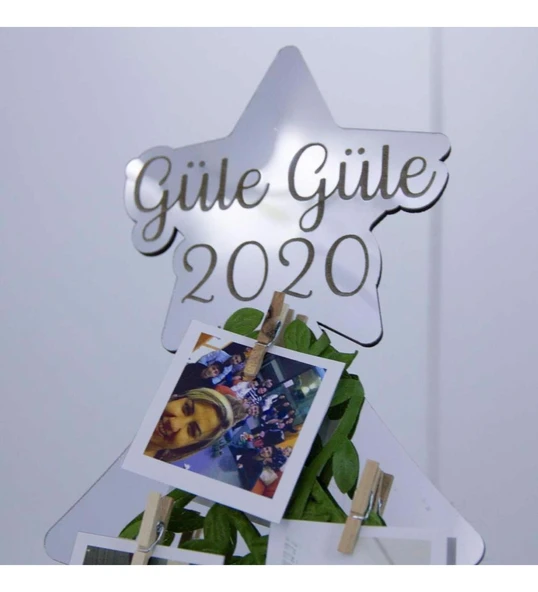 Yılbaşına Özel Güle Güle 2020 Temalı Yılbaşı Ağacı Dekoru 50cm - Resim 3