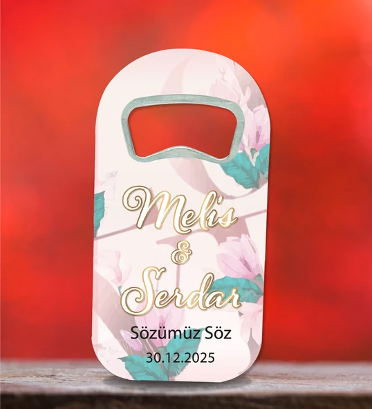 Kişiye Özel Küçük Açacak Magnet 4.5x 9cm 30 Adet Söz, Nişan, Nikah Hatırası ürün görseli 1