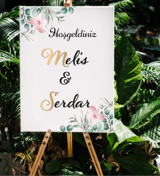 İsme Özel Söz, Nişan, Karşılama Panosu 50x30cm ürün görseli 1