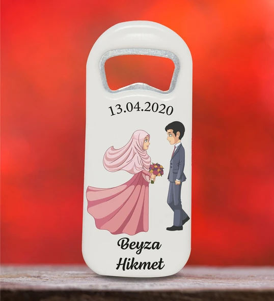 Kişiye Özel Uzun Açacak Magnet 4.5x11cm 30 Adet Söz, Nişan, Kına, Nikah Hatırası ürün görseli 1