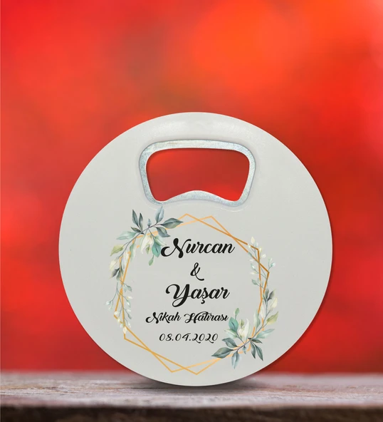 Kişiye Özel Açacak Magnet 8x8cm 30 Adet Söz, Nişan, Kına, Nikah Hatırası ürün görseli 1