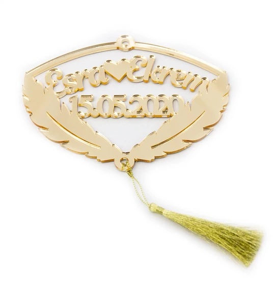 Çiftlere Özel Araba Dikiz Aynası Süsü Tarihli ürün görseli 1