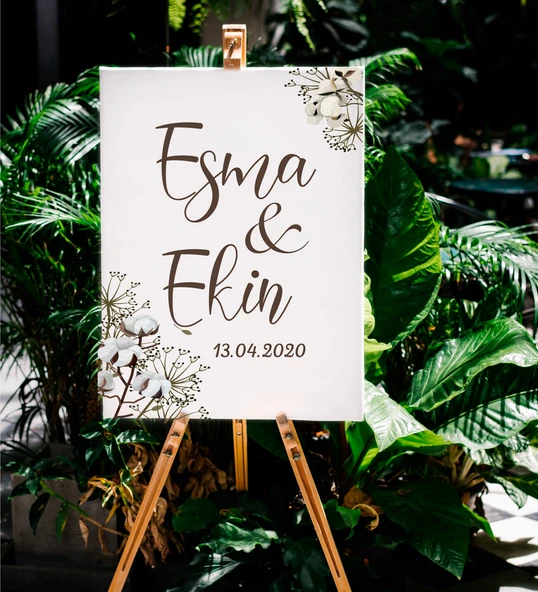 İsme Özel Söz, Nişan, Karşılama Panosu 50x30cm ürün görseli 1