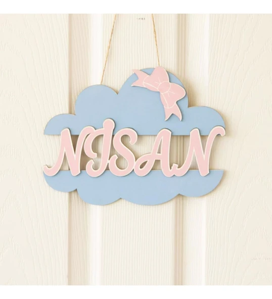 Kişiye Özel 3D Kapı Süsü Bulut ürün görseli