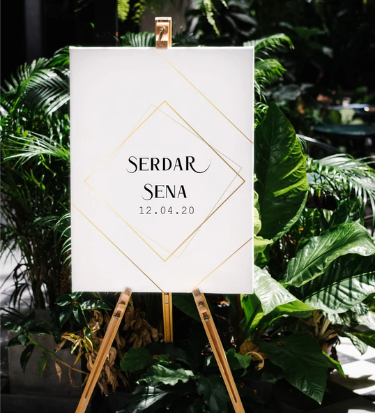 İsme Özel Söz, Nişan, Karşılama Panosu 50x30cm ürün görseli 1