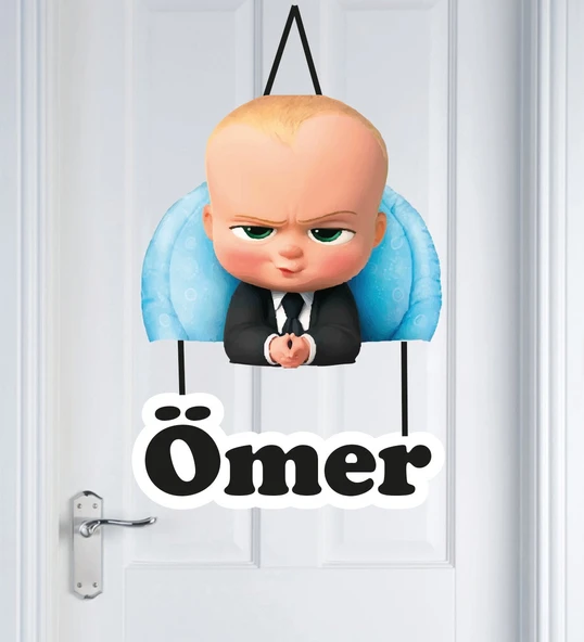 Meşgalem Patron Bebek Temalı Kişiye Özel Kapı Süsü ürün görseli