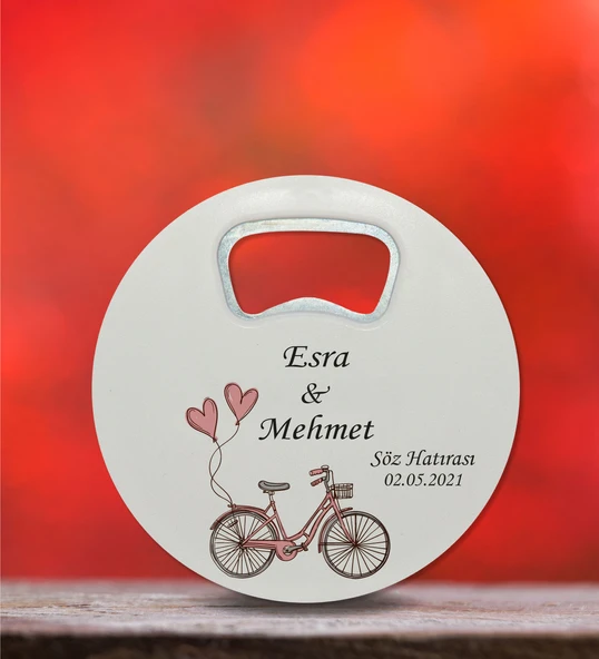 Kişiye Özel Açacak Magnet 8x8cm 30 Adet Söz, Nişan, Kına, Nikah Hatırası ürün görseli 1