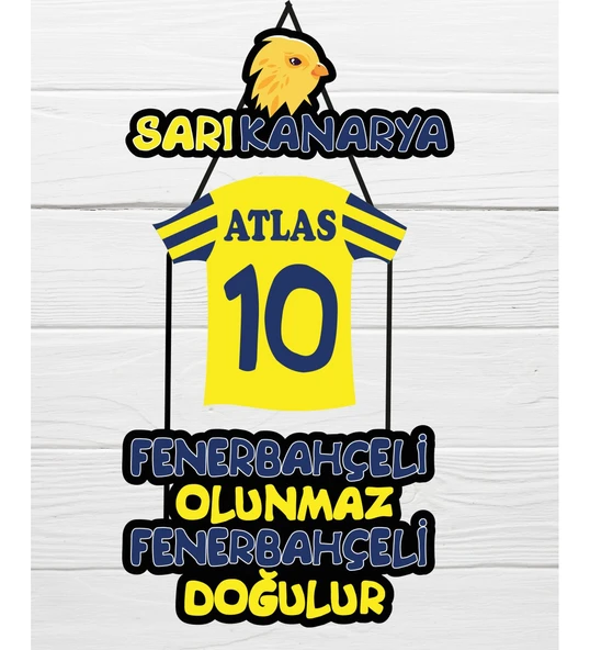 Fenerbahçe Temalı İsme Özel Bebek Odası Bebek Kapı Süsü ürün görseli