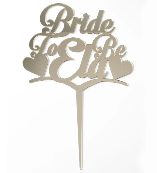 Kişiye Özel Bride To Be Pasta Üstü Cupcake Pleksisi 19x30cm - 2